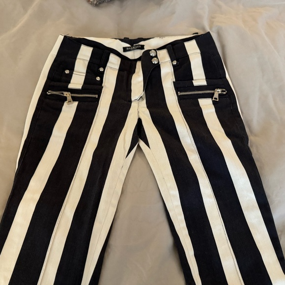 Authentic Balmain Black and White Jeans 2013 Resort Collection - Picture 14 of 16